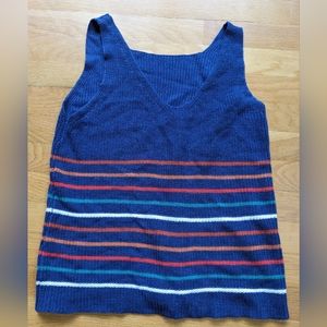 Women's sweater tank. Navy. Size Small.